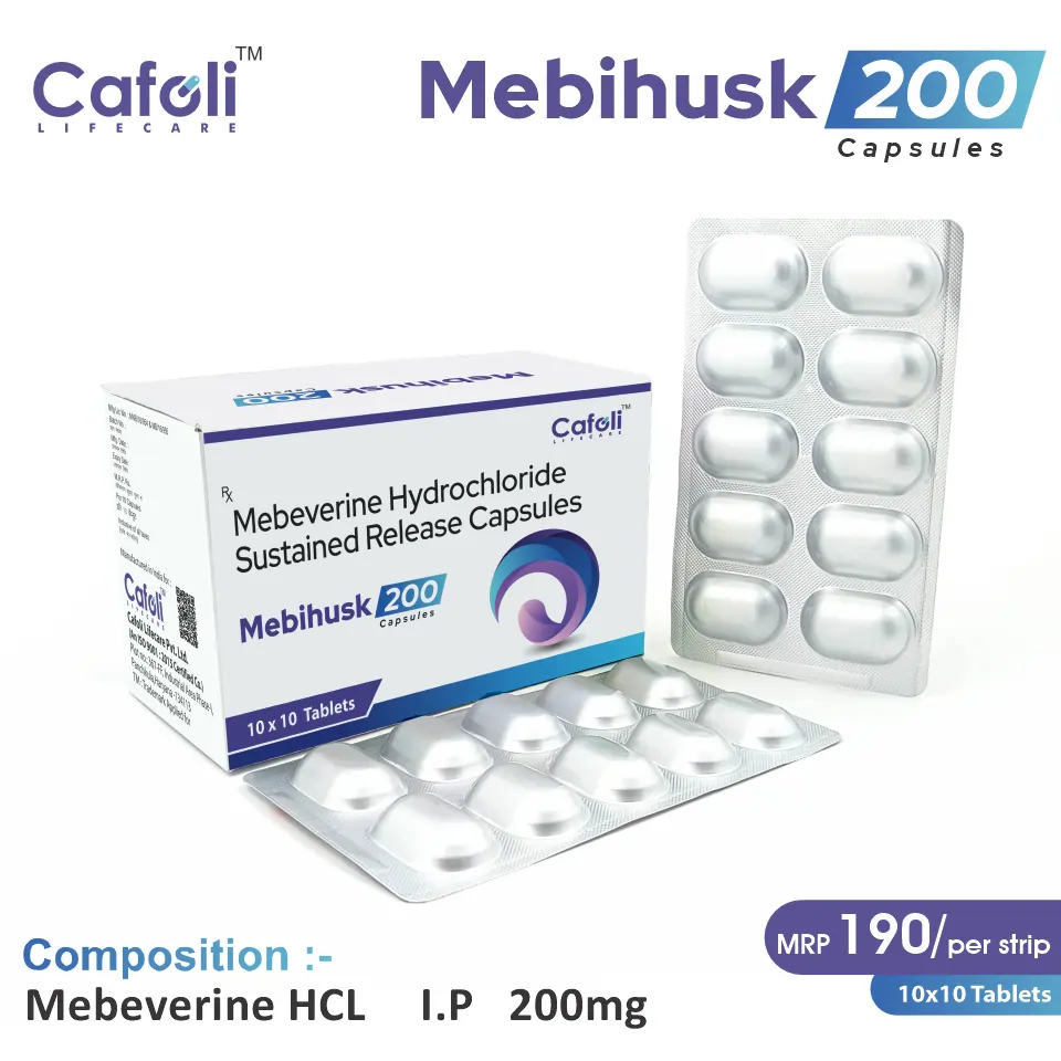 Mebeverine 200mg Capsule | PCD Pharma Franchise for Antispasmodic Medicines